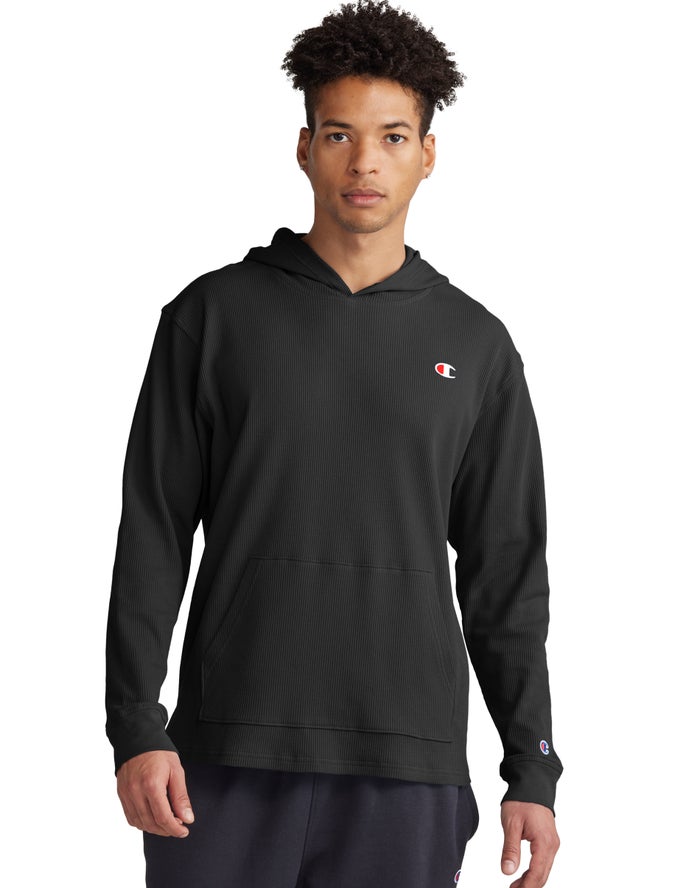 Champion Waffle Hoodie Heren - Zwart - Belgie 2538ZWSNF